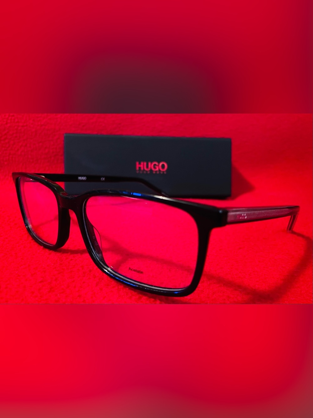 NEW Hugo Boss HG 1029 807 Men’s/Unisex Black Acetate Eyeglass Frames
